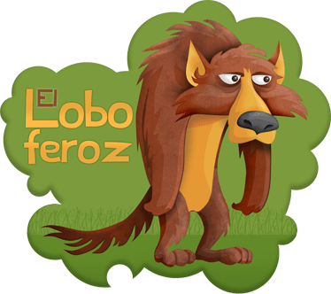 Vinilo Infantil Lobo Feroz Con Texto Tenvinilo