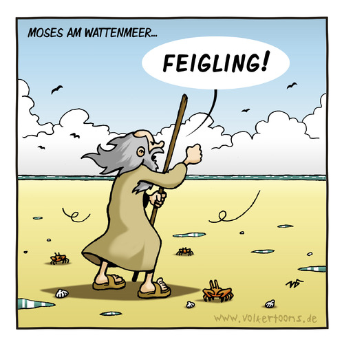 Moses Vs. Wattenmeer Von Volkertoons | Religion Cartoon | Toonpool 500_x_500_jpg