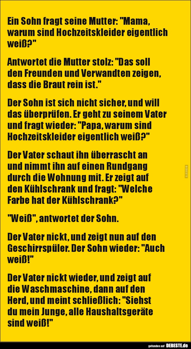 Ein Sohn Fragt Seine Mutter: "Mama, Warum Sind.." | Lustige Bilder, Sprüche, Witze, Echt Lustig 1171_x_640_jpg
