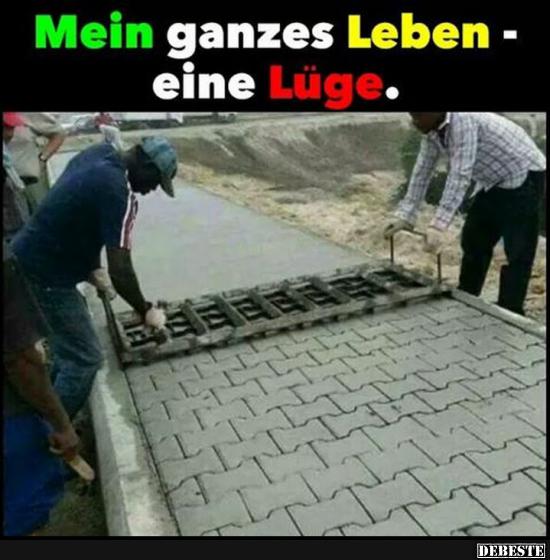 Mein ganzes Leben - eine Lüge. | Lustige Bilder, Sprüche, Witze, echt lustig