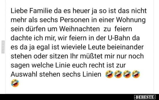Liebe Familie Da Es Heuer Ja So Ist Das Nicht Mehr Als Lustige Bilder Spruche Witze Echt Lustig