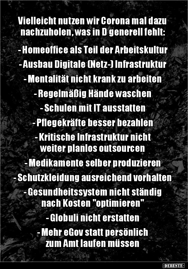 Vielleicht Nutzen Wir Corona Mal Dazu Nachzuholen, Was In D.. | Lustige Bilder, Sprüche, Witze, Echt Lustig 916_x_640_jpg
