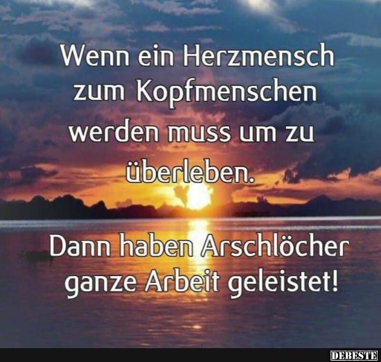 Wenn Ein Herzmensch Zum Kopfmenschen Werden.. | Lustige Bilder, Sprüche, Witze, Echt Lustig