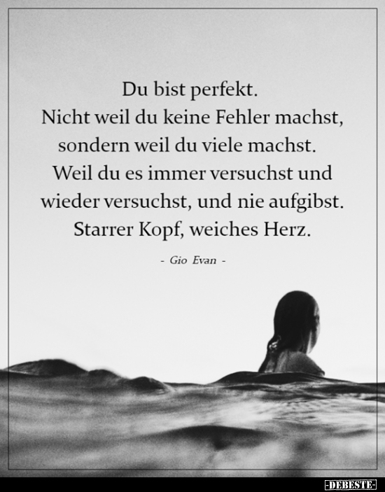 Du Bist Perfekt Nicht Weil Du Keine Fehler Machst Sondern Lustige Bilder Spruche Witze Echt Lustig