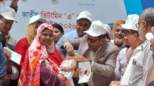 দেশব্যাপী ভিটামিন এ ক্যাপসুল ক্যাম্পেইনের আনুষ্ঠানিক উদ্বোধন করলেন স্বাস্থ্যমন্ত্রী