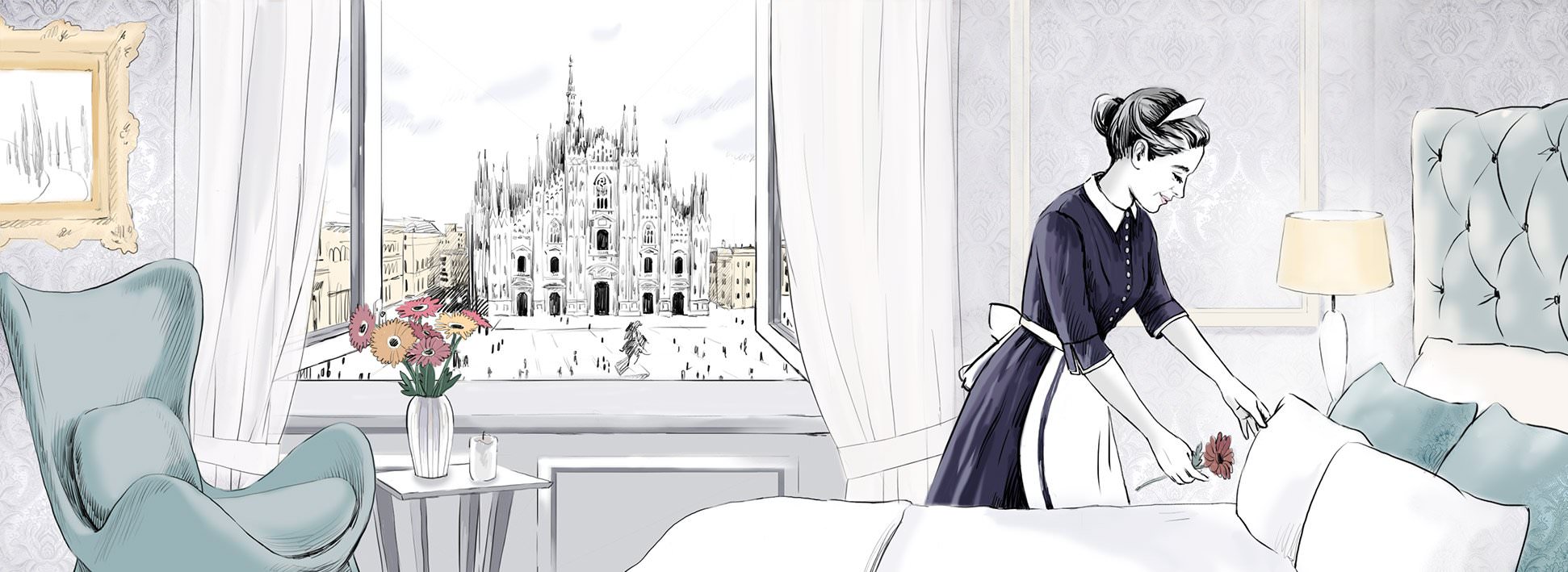 Divise Per Personale Domestico Dinetra ,Divise Per Colf, Addetti Alle Pulizie