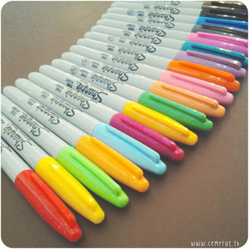 Sharpie Spidol Marker Alat dan Bahan Lukis di Kanvas! | Dini Talk About  World