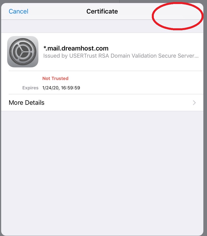 Cannot verify server identity&quot; message f… - Apple Community