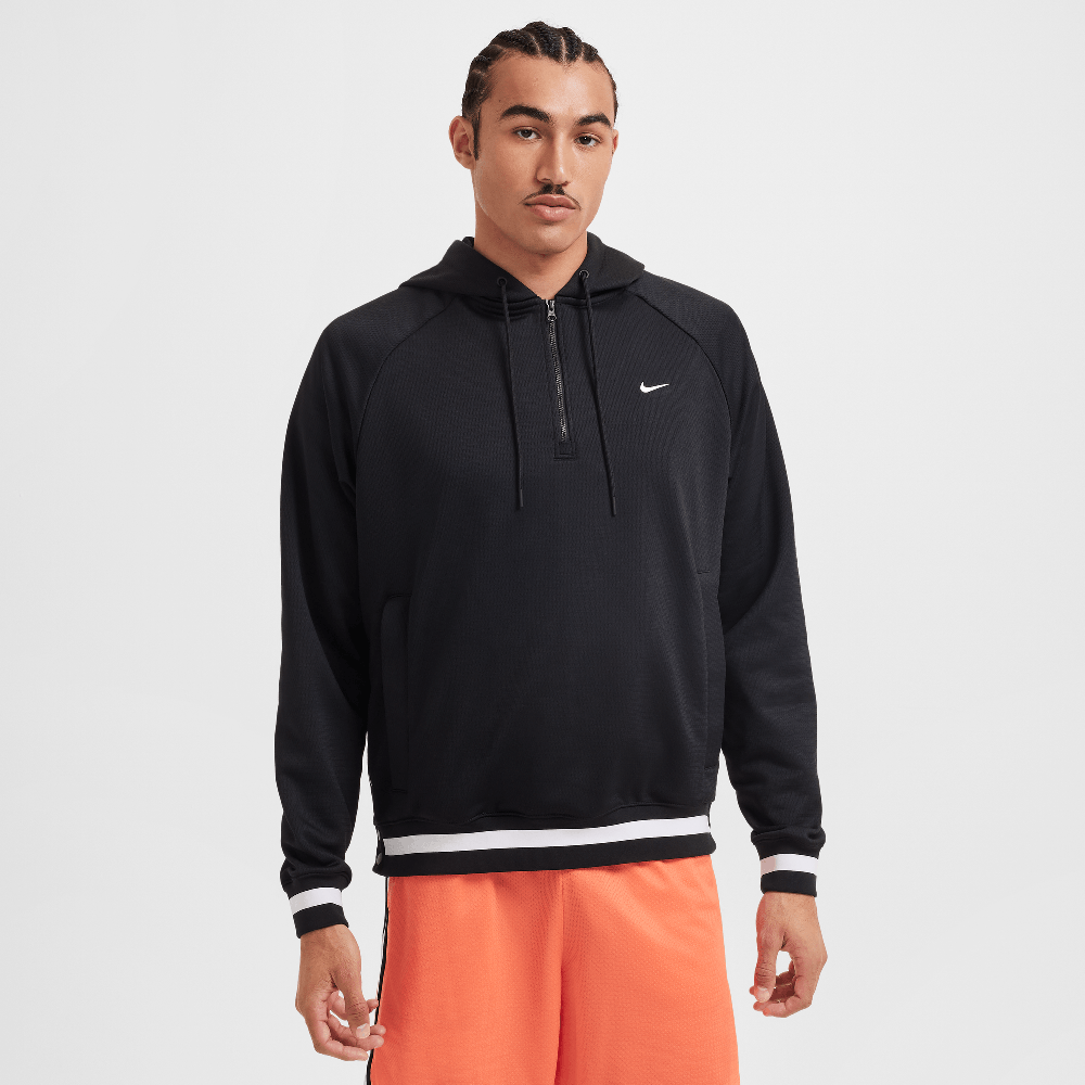 Nike DNA Men’s Therma-FIT 1/4-Zip Basketball Hoodie Black/White Nike DNA Men’s Therma-FIT 1/4-Zip Basketball Hoodie Black/White