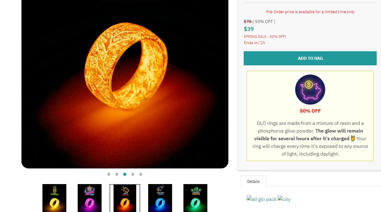 Glowing resin rings - Resin - Dallas Makerspace Talk Strontium aluminate ring