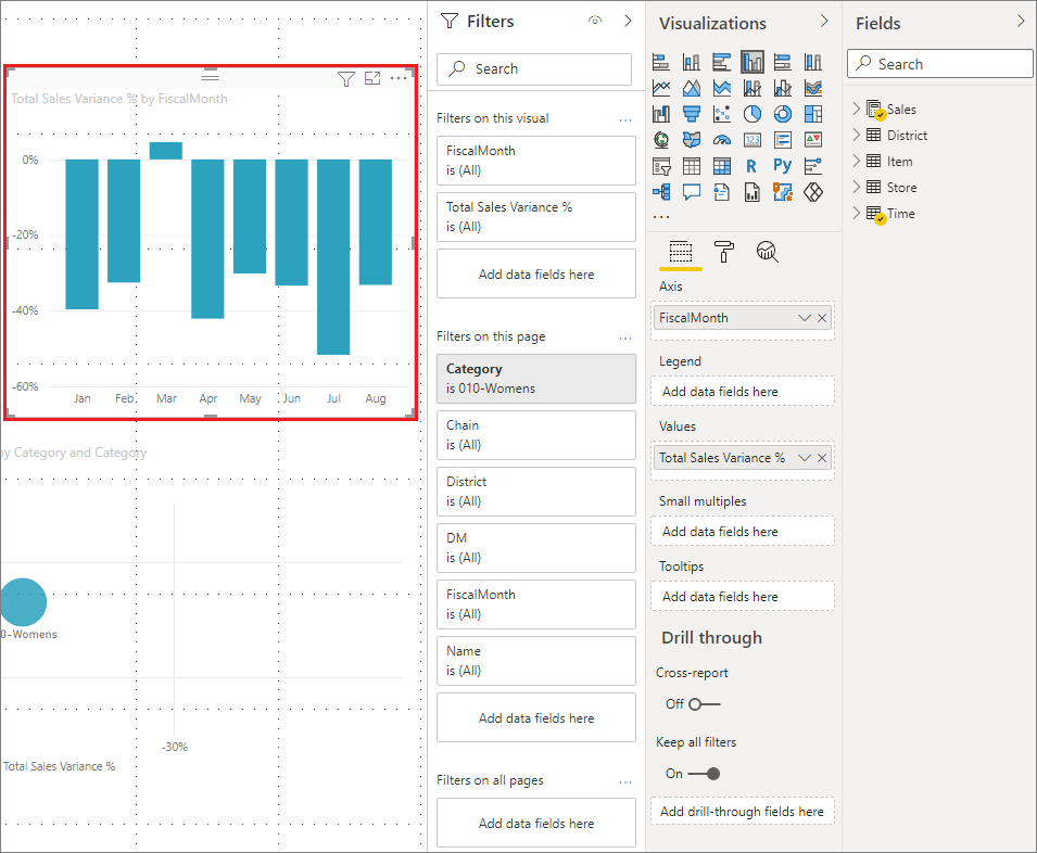 Tour The Report Editor Power Bi Microsoft Docs