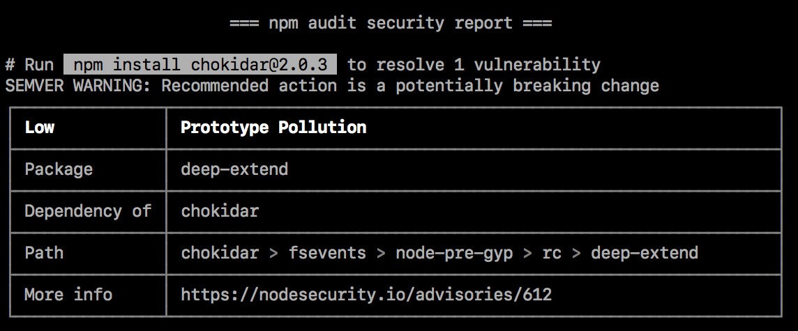Auditing package dependencies for security vulnerabilities | npm Docs