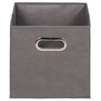 Lot de 2 boites de rangement en tissu gris foncé PACIFICO cube de rangement  pliable dim 27x27x27 cm, pour linge jouets vêtements au meilleur prix | E. Leclerc