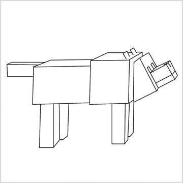 How To Draw A Minecraft Dog Step By Step 10 Easy Phase