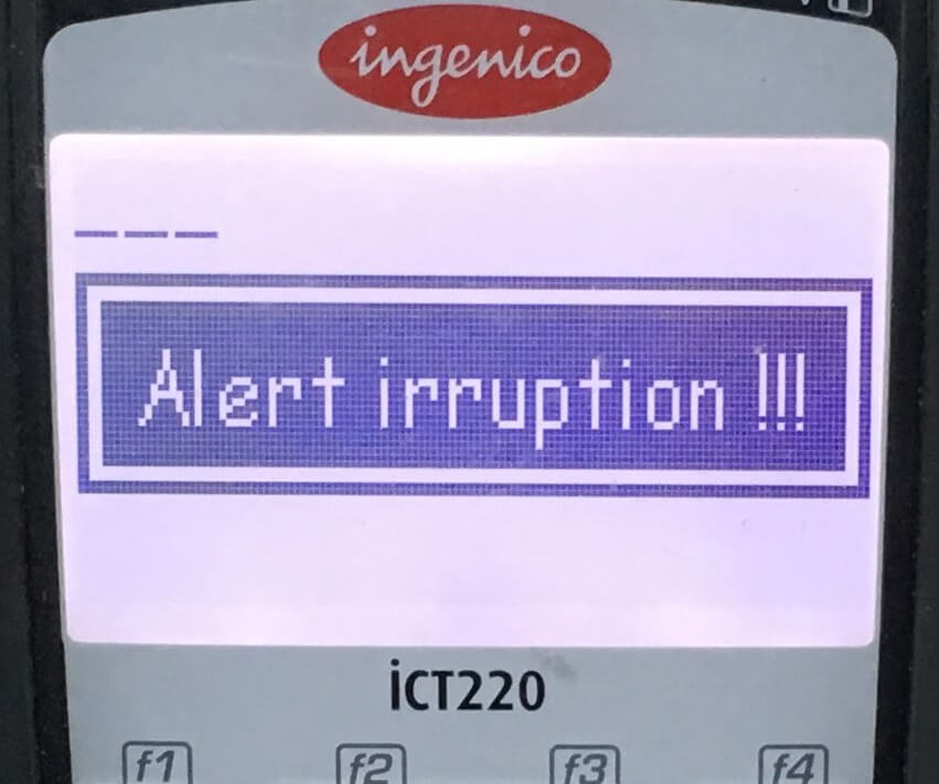 Alert irruption ingenico reset