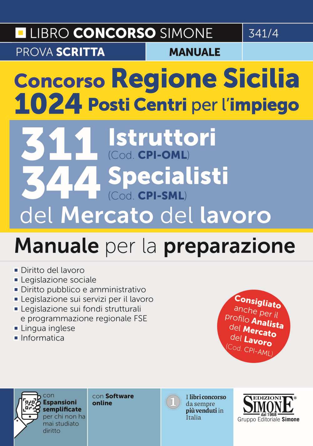 Concorso Centri Per L'impiego Sicilia 1024 Posti - Manuale - Edizioni Simone 1424_x_1000_jpg