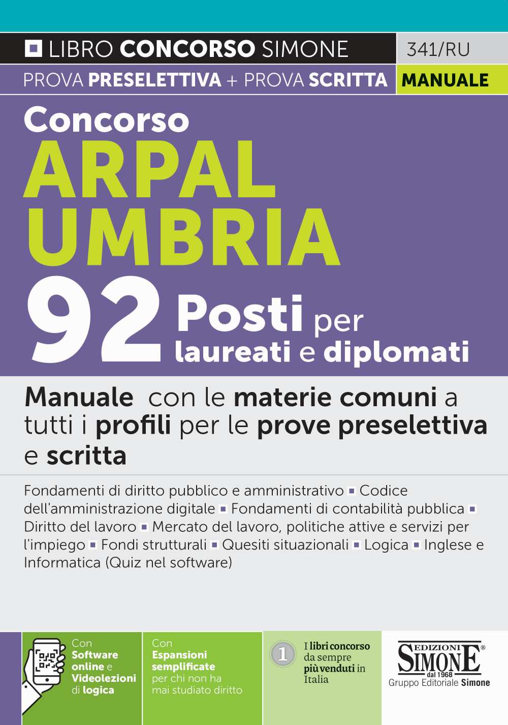 Manuale Concorso Arpal Umbria 92 Posti - Preselettiva E Scritta - Edizioni Simone 1426_x_1000_jpg