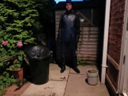 rain gear loser showing off its chastity belt and being a pathetic pig  5