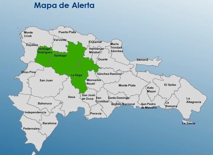 COE disminuye a tres las provincias en alerta verde