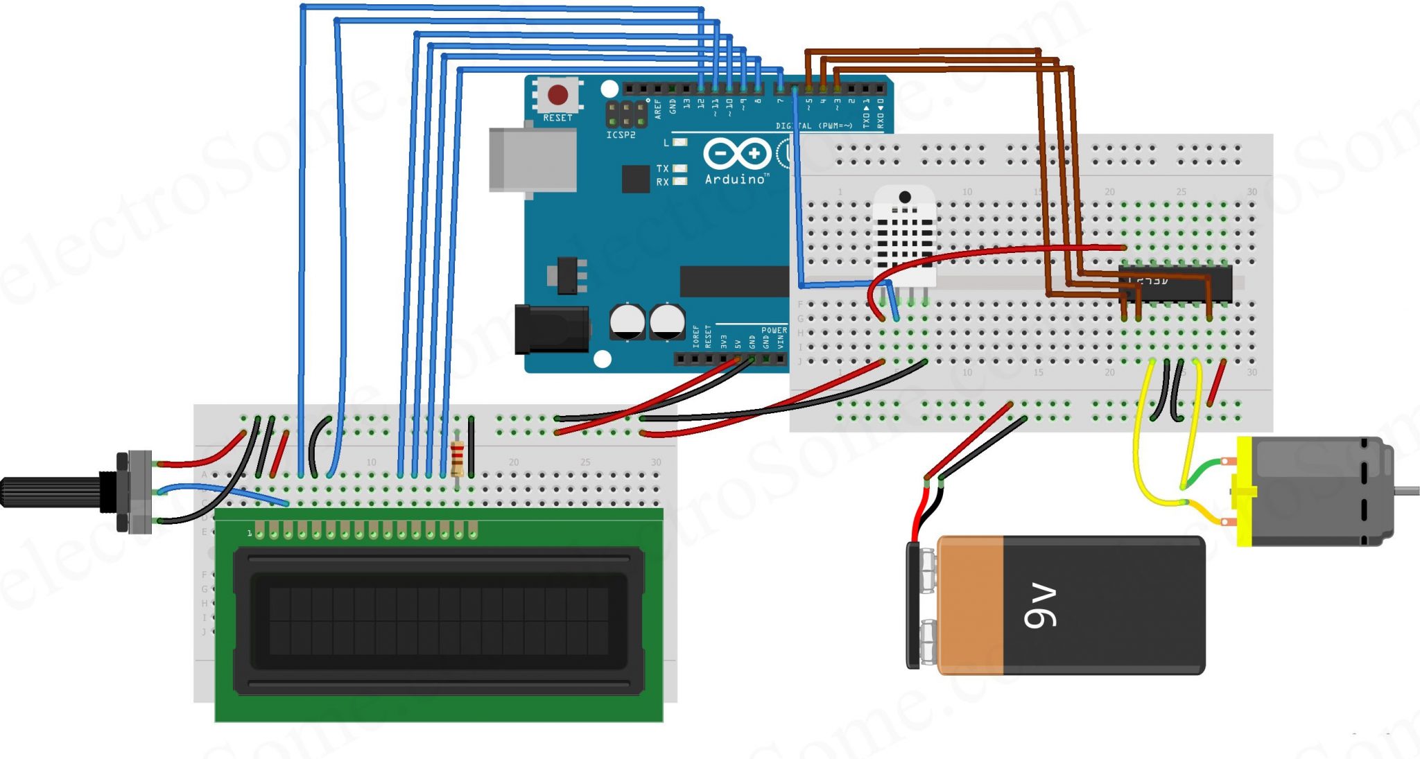 Circuit Diagram For Temperature Controller Using Microcontroller