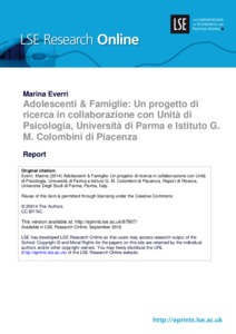 Adolescenti & Famiglie: Un Progetto Di Ricerca In Collaborazione Con Unità Di Psicologia,Università Di Parma E Istituto G. M. Colombini Di Piacenza - Lse Research Online 300_x_212_jpg