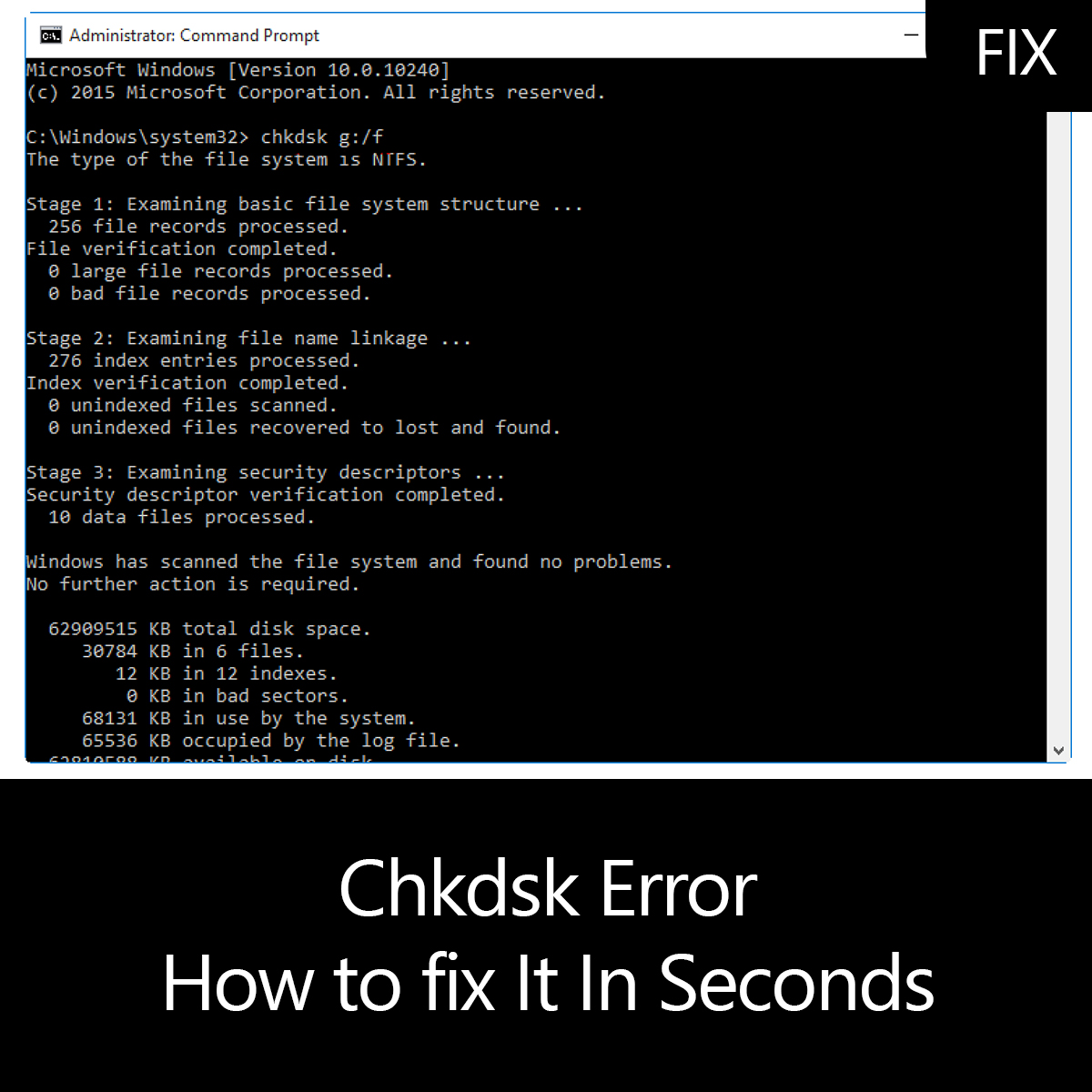 Chkdsk Error – How to fix It In Seconds - Error Tools