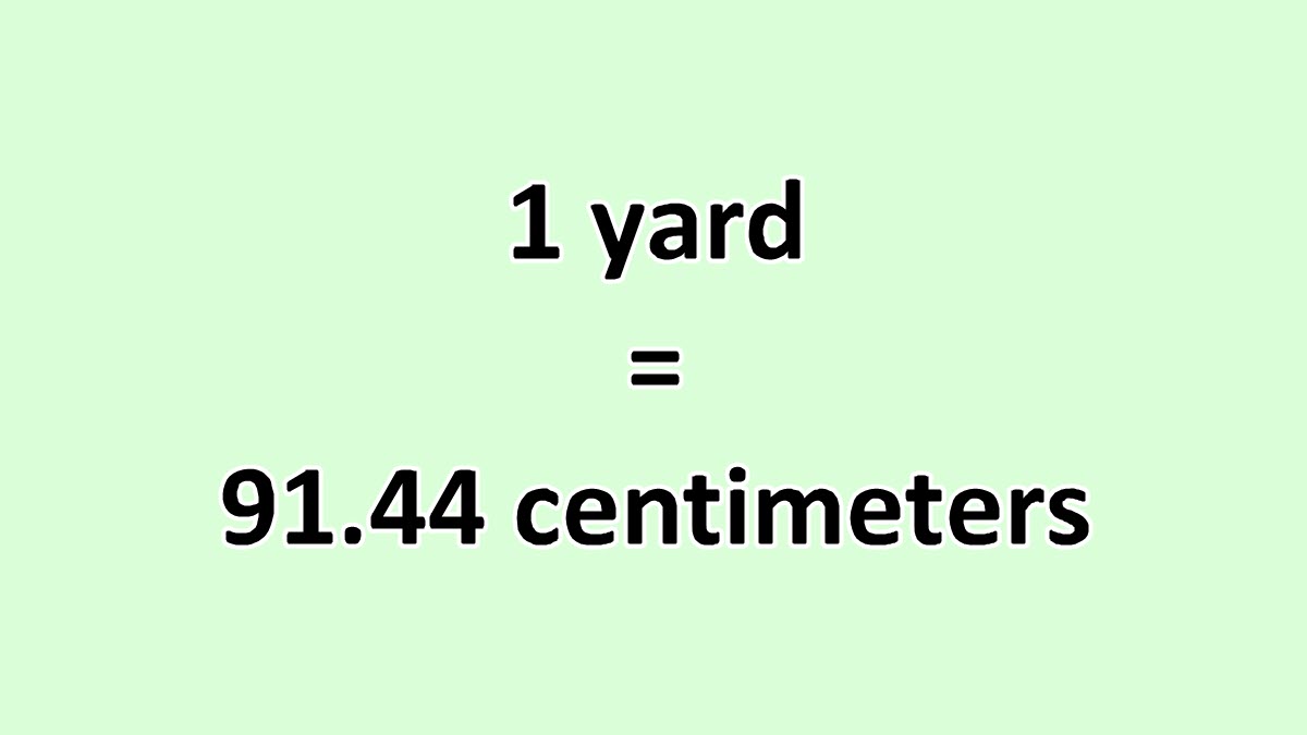 Convert Yard to Centimeter - ExcelNotes