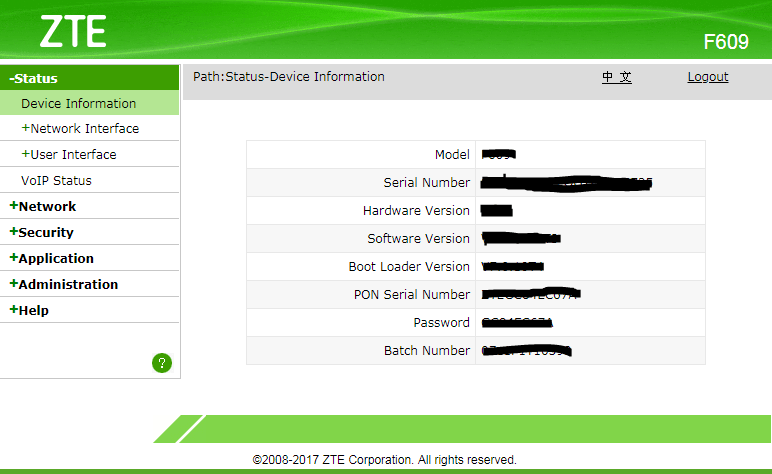 Default Password Router ZTE F609 Indihome Terbaru