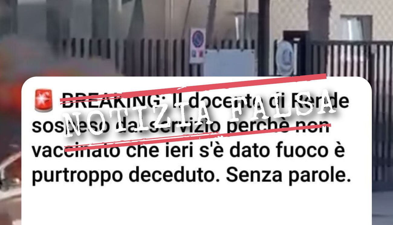 No, Il Docente Che Si È Dato Fuoco A Rende Non È «Deceduto» - Facta