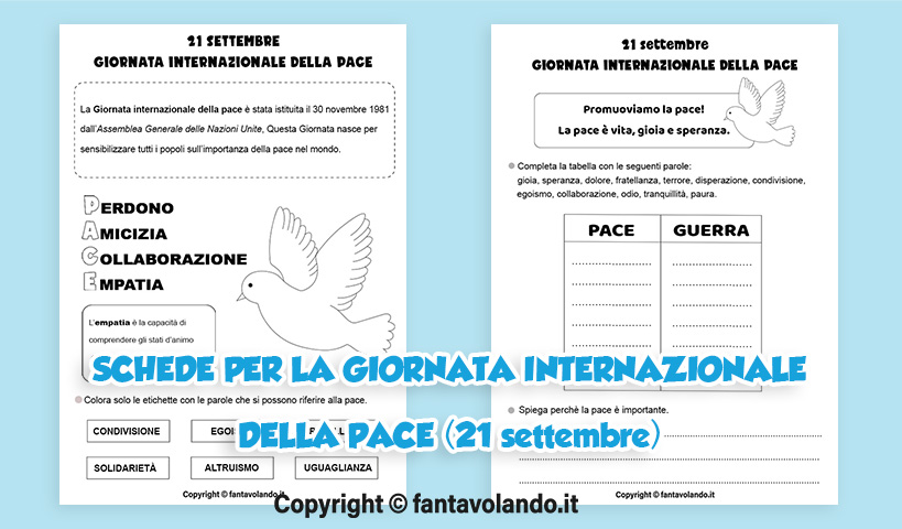 Giornata Internazionale Della Pace (21 Settembre): Attività, Schede, Poesie - Fantavolando 480_x_819_jpg