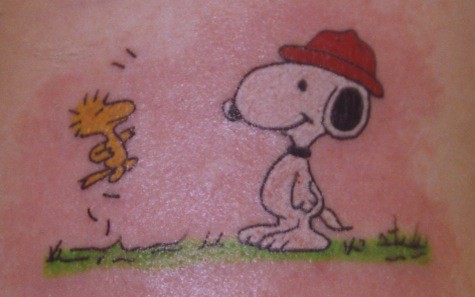 Top Tattoo Design Area: Snoopy Tattoos 297_x_475_jpg