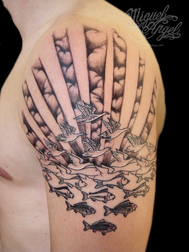 M.c. Escher® Design With Rays And Clouds Tattoo - A Photo On Flickriver 500_x_375_jpg