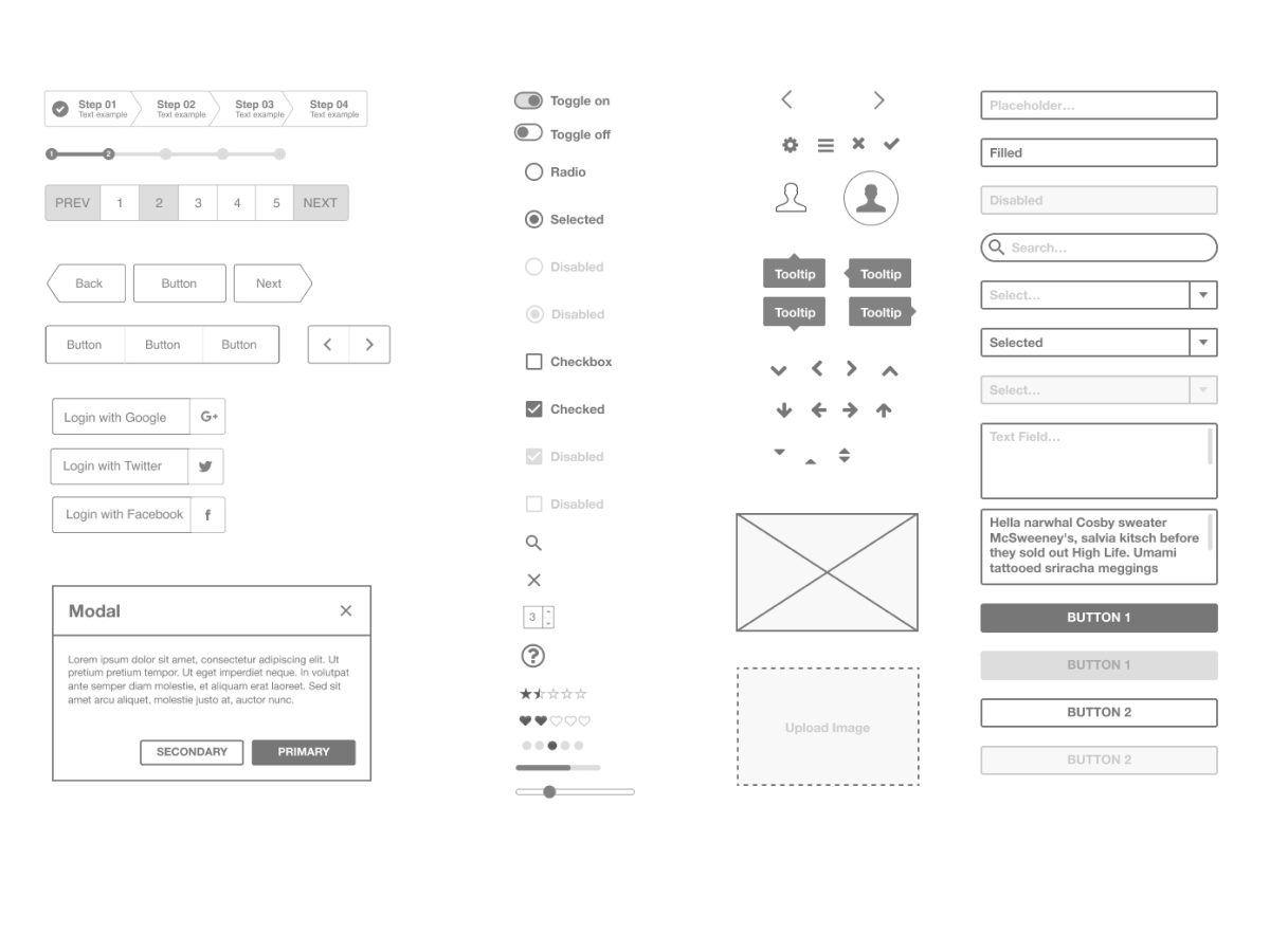 Ironhack Wireframe UI Kit - Free Figma Resource | Figma Elements
