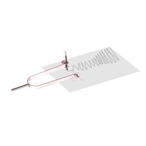 Stemmegaffel 21 Hz med plotterpen