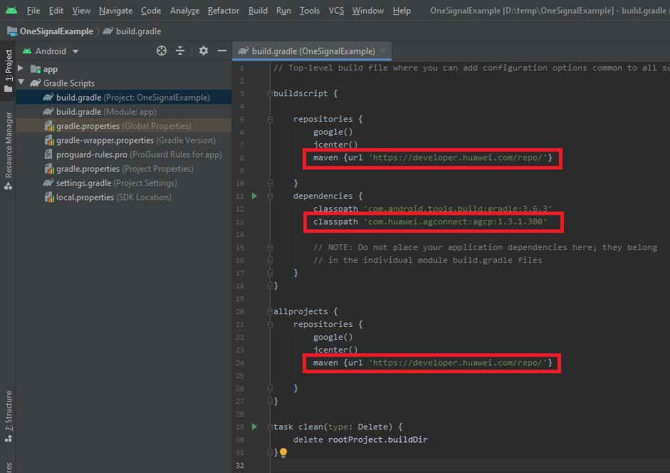 Huawei SDK Setup