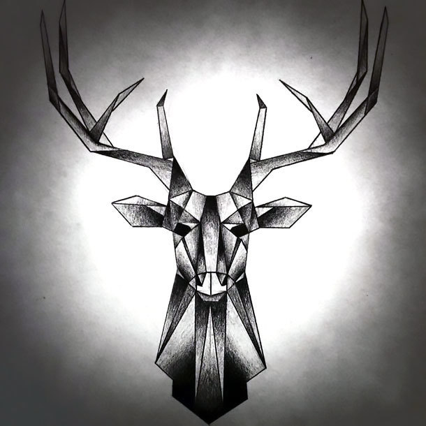 Geometric Stag Tattoo Design 610_x_610_jpg