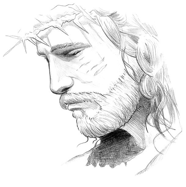 Sad Jesus Tattoo Design 610_x_609_jpg