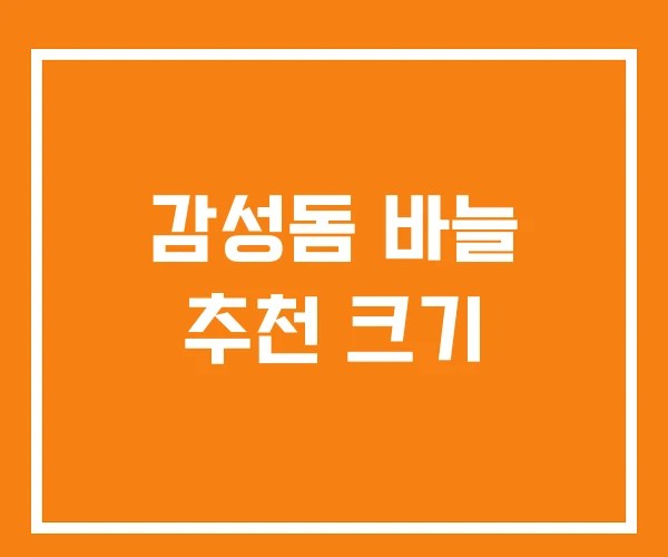 감성돔 바늘 추천 크기