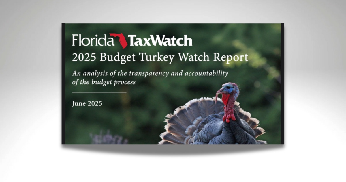 Florida TaxWatch Releases ‘Questionable’ Record of Spending Initiatives By State Legislators This 12 months