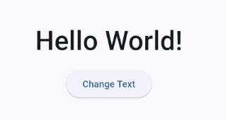Hello World Text with Elevated Button