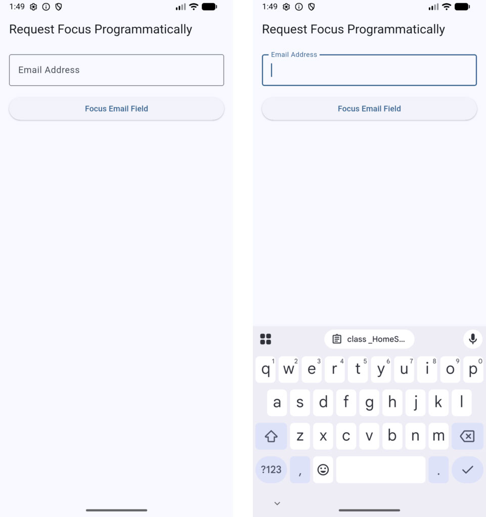 With Focus Node on Button Press