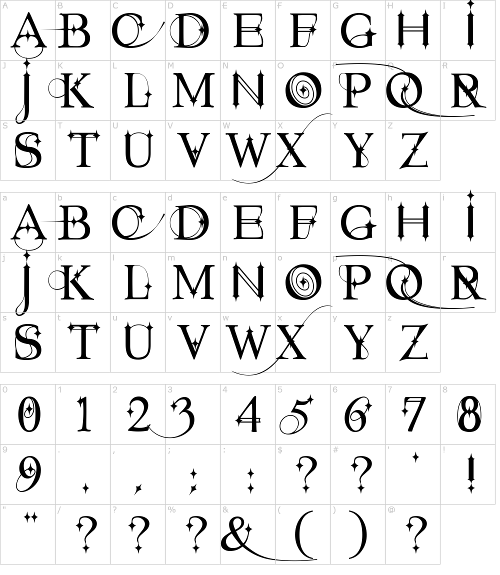 Retro starstruck font