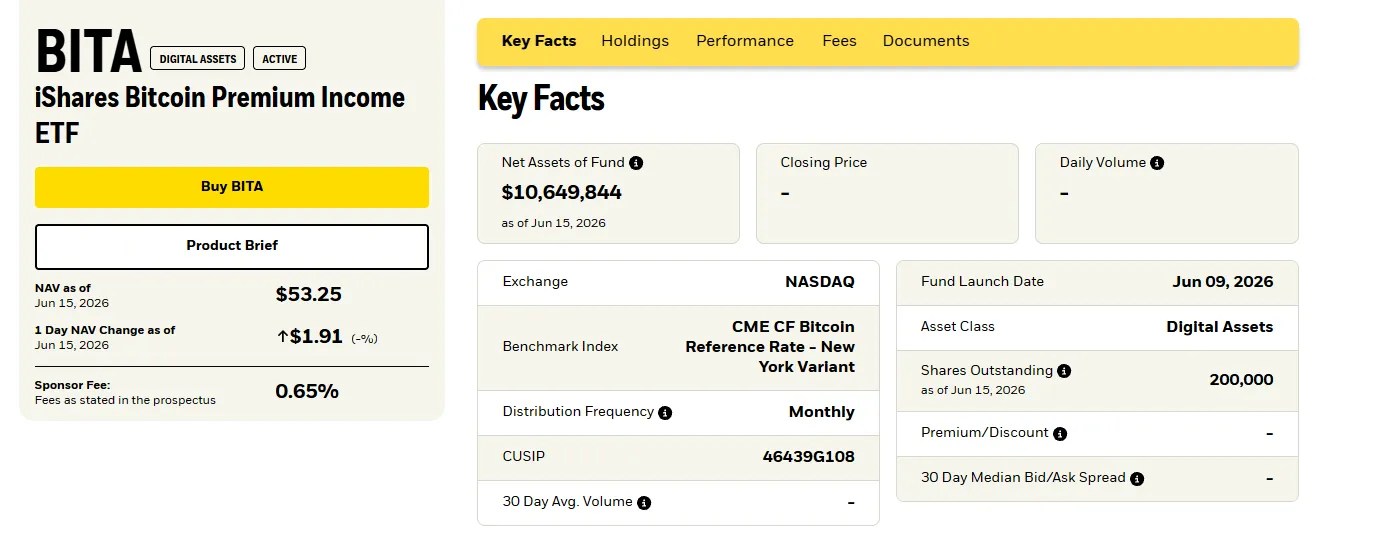 BlackRock a lancé un ETF Bitcoin avec une stratégie d'options BlackRock a lancé un ETF Bitcoin avec une stratégie d'options