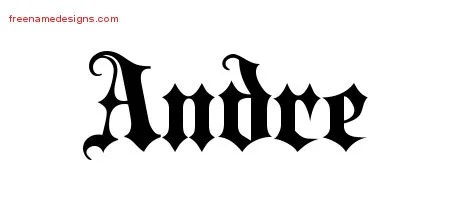 Old English Name Tattoo Designs Andre Free - Free Name Designs 200_x_450_jpg