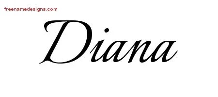 Calligraphic Name Tattoo Designs Diana Download Free - Free Name Designs 200_x_450_jpg