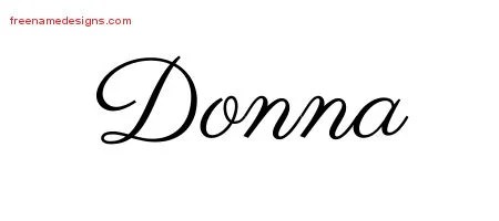 Classic Name Tattoo Designs Donna Graphic Download - Free Name Designs 200_x_450_jpg