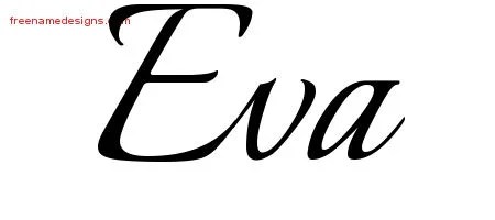 Calligraphic Name Tattoo Designs Eva Download Free - Free Name Designs 200_x_450_jpg