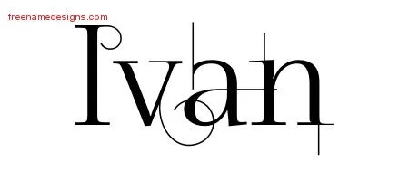 Decorated Name Tattoo Designs Ivan Free Lettering - Free Name Designs 200_x_450_jpg