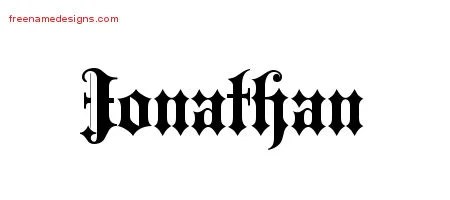 Old English Name Tattoo Designs Jonathan Free Lettering - Free Name Designs 200_x_450_jpg