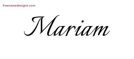 Calligraphic Name Tattoo Designs Mariam Download Free - Free Name Designs 200_x_450_jpg
